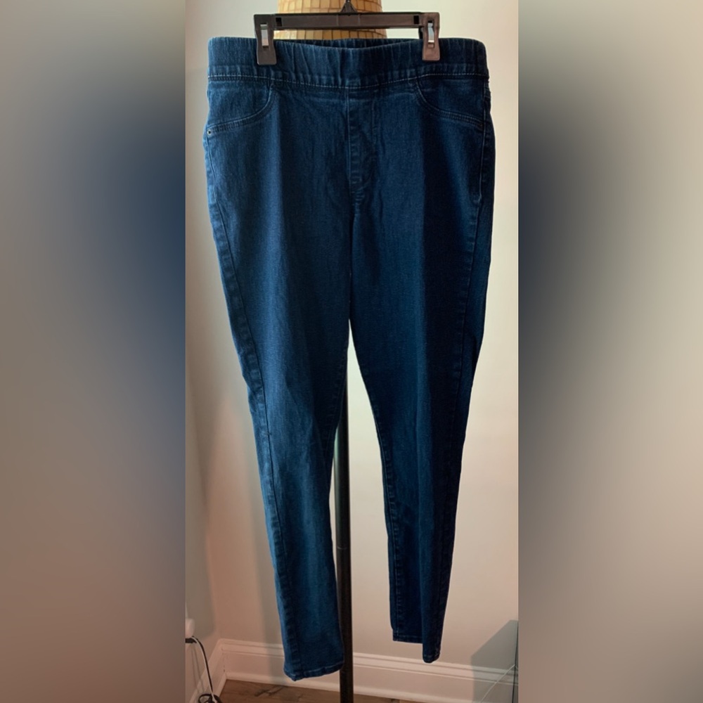Old Navy Dark Wash Super Skinny Jeggings Size 12 Long Tall J1